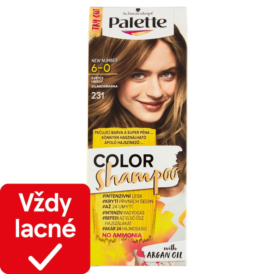 image 1 of Schwarzkopf Palette Color Shampoo Hair Color Light Brown 6-0 (231)