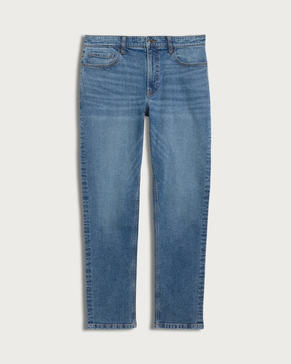 image 1 of F&F Cotton Rich Slim Leg Jeans in Blue