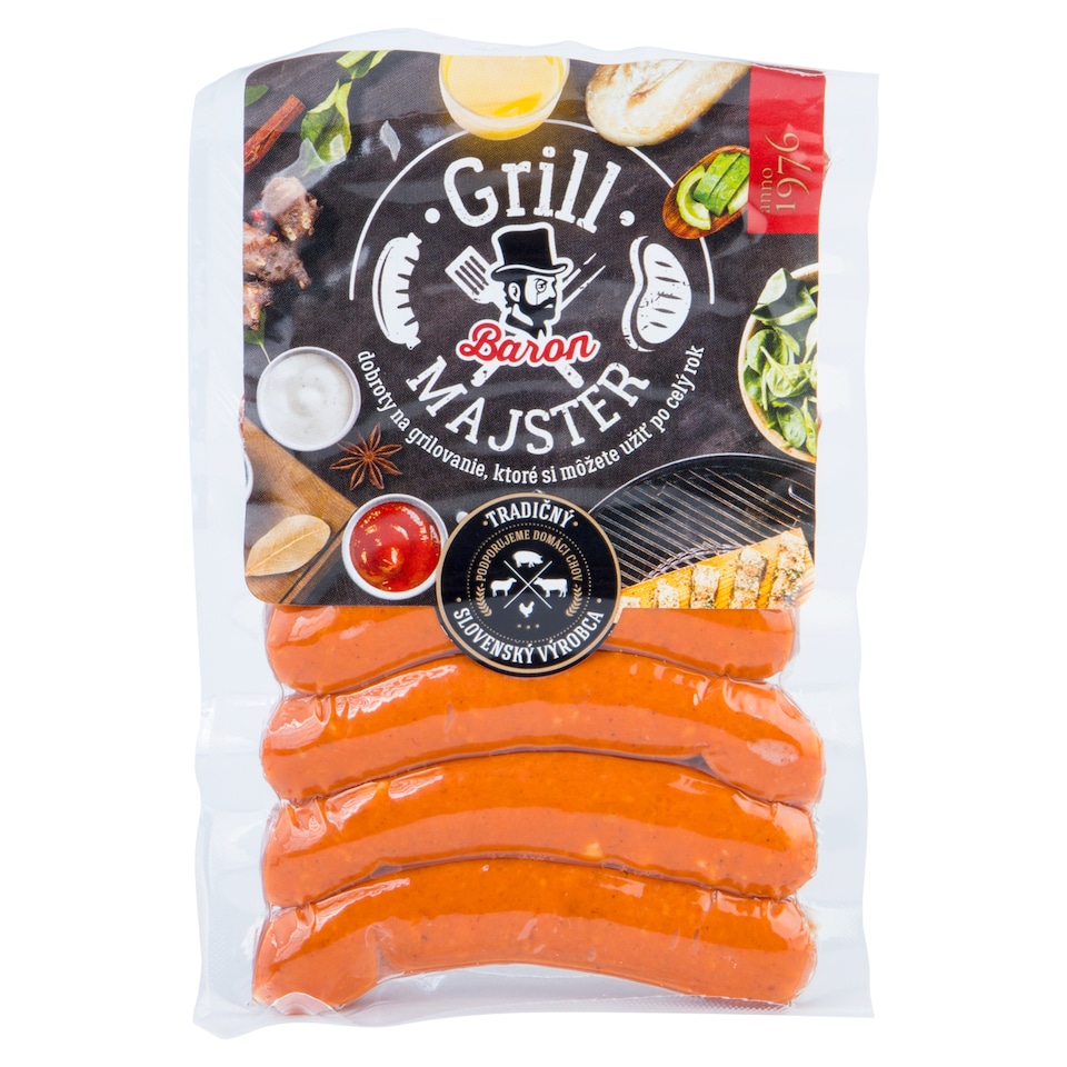 Baron Grill Majster gril klobása so syrom 250 g