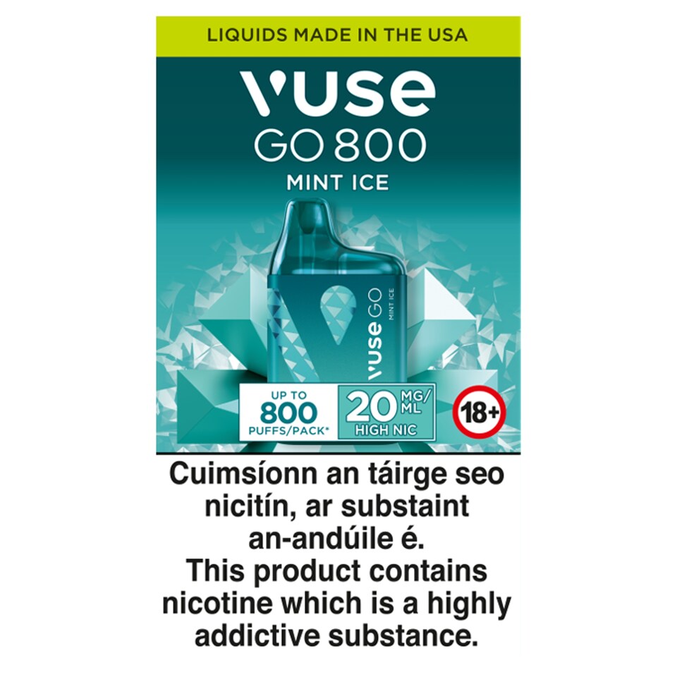 Vuse Go 800 Disposable Mint Ice Vape 20Mg/Ml