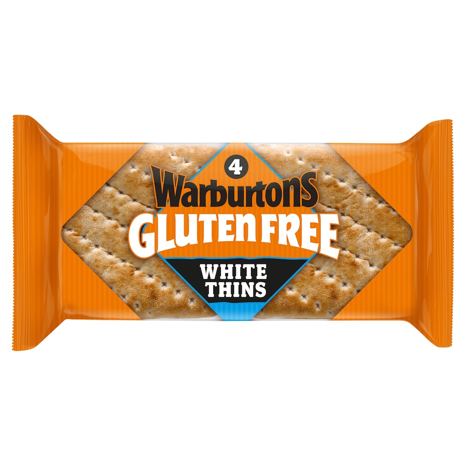 Warburtons Gluten Free White Thins 4 Pack 200g