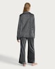 image 3 of F&F Shimmer Textured Shirt and Bottoms Pyjama Set in Grey