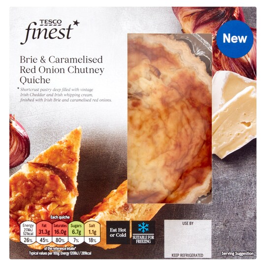 Tesco Finest* Brie And Crml/Ron Quiche 180G Tesco Groceries