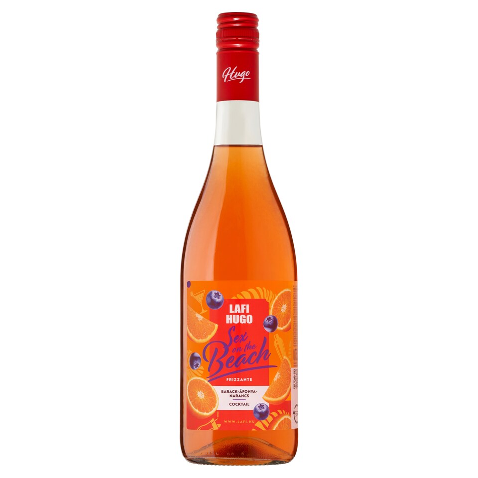 Lafi Hugo Sex on the Beach barack-áfonya-narancs ízű, szénsavas, boralapú koktél 7% 0,75 l  1. kép