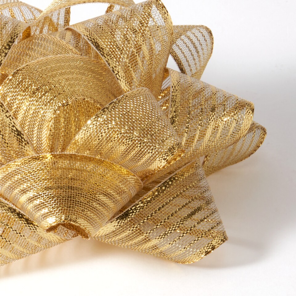 image 1 of Paperchase ReKrafted Gold Fabric Bow