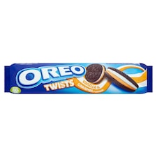 OREO Twists Vanilla & Caramel Cookie Sandwich Biscuits 157G