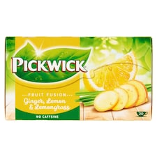 Pickwick Fruit Fusion Flavoured Fruit-Herb Infusion with Ginger, Lemon & Lemongrass 20 x 2 g (40 g)