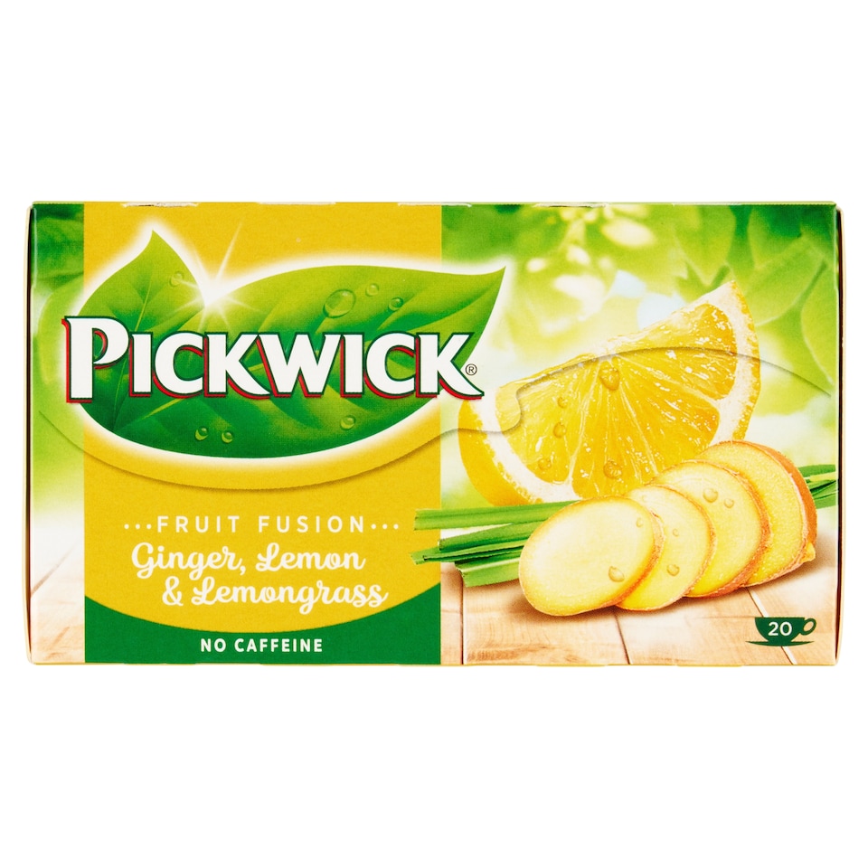 obrázok 1 z Pickwick Fruit Fusion Ovocnobylinný čaj so zázvorom, citrónom a citrónovou trávou 20 x 2 g (40 g)