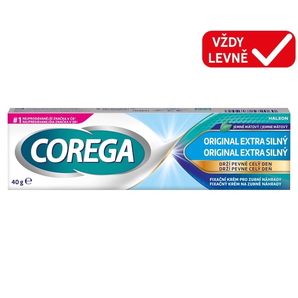 image 1 of Corega Original Extra Strong Fixing Cream for Dentures 40g