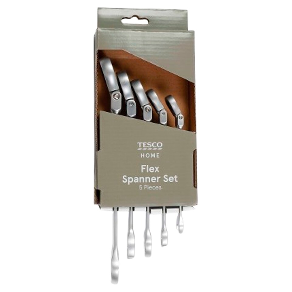 Tesco 5Pc Flex Spanner Set