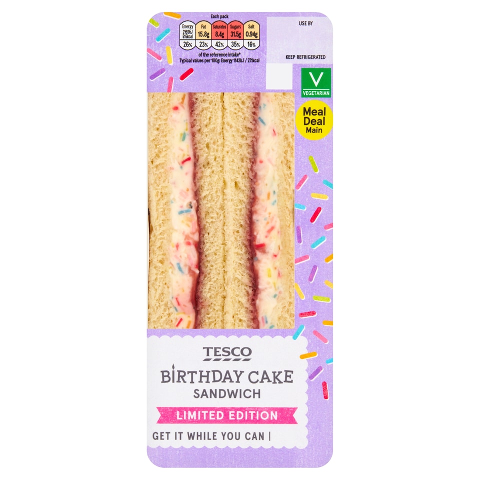 Tesco Birthday Cake Style Sandwich