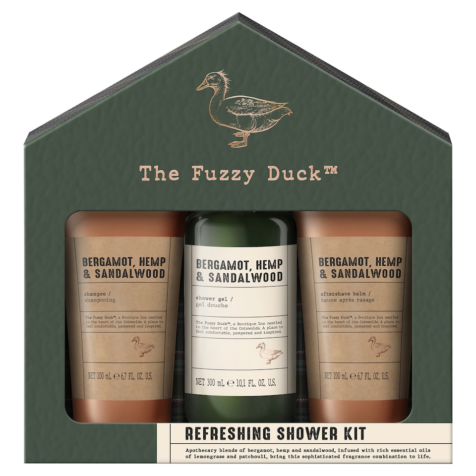image 1 of Baylis & Harding The Fuzzy Duck Bergamot, Hemp & Sandalwood Men's Refreshing Shower Kit Gift Set