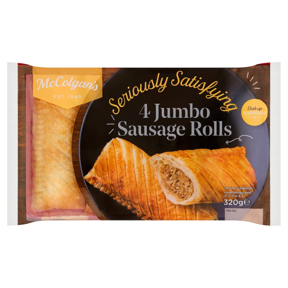 Mccolgans 4 Jumbo Sausage Roll 320G