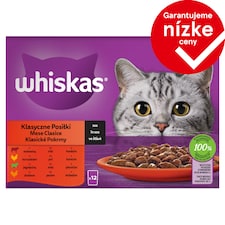 Whiskas 1+ klasické pokrmy v šťave 12 x 85 g (1,02 kg)