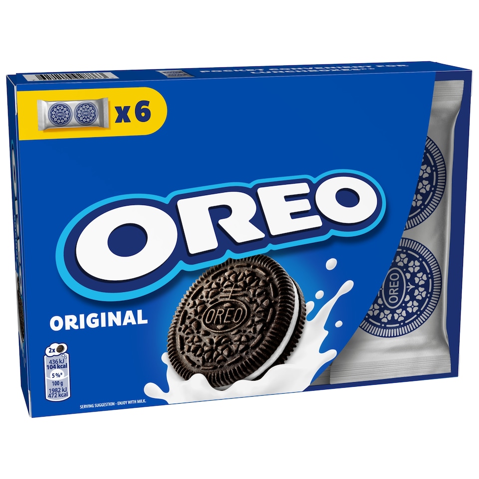 image 1 of Oreo Lunchbox Vanilla Chocolate Cookies Multipack x 6 132g