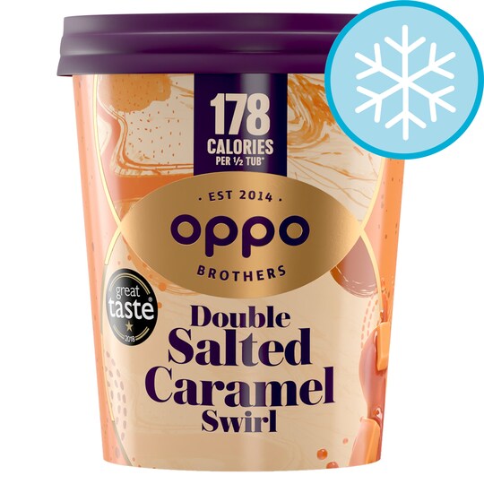 Oppo Double Salted Caramel Ice Cream 475Ml Tesco Groceries