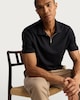 image 1 of The F&F Edit Supima® Cotton Zip Neck Polo Shirt in Navy