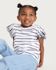 image 4 of F&F Girls 3-Pack Broderie Sleeve T-Shirts in Multi Blue