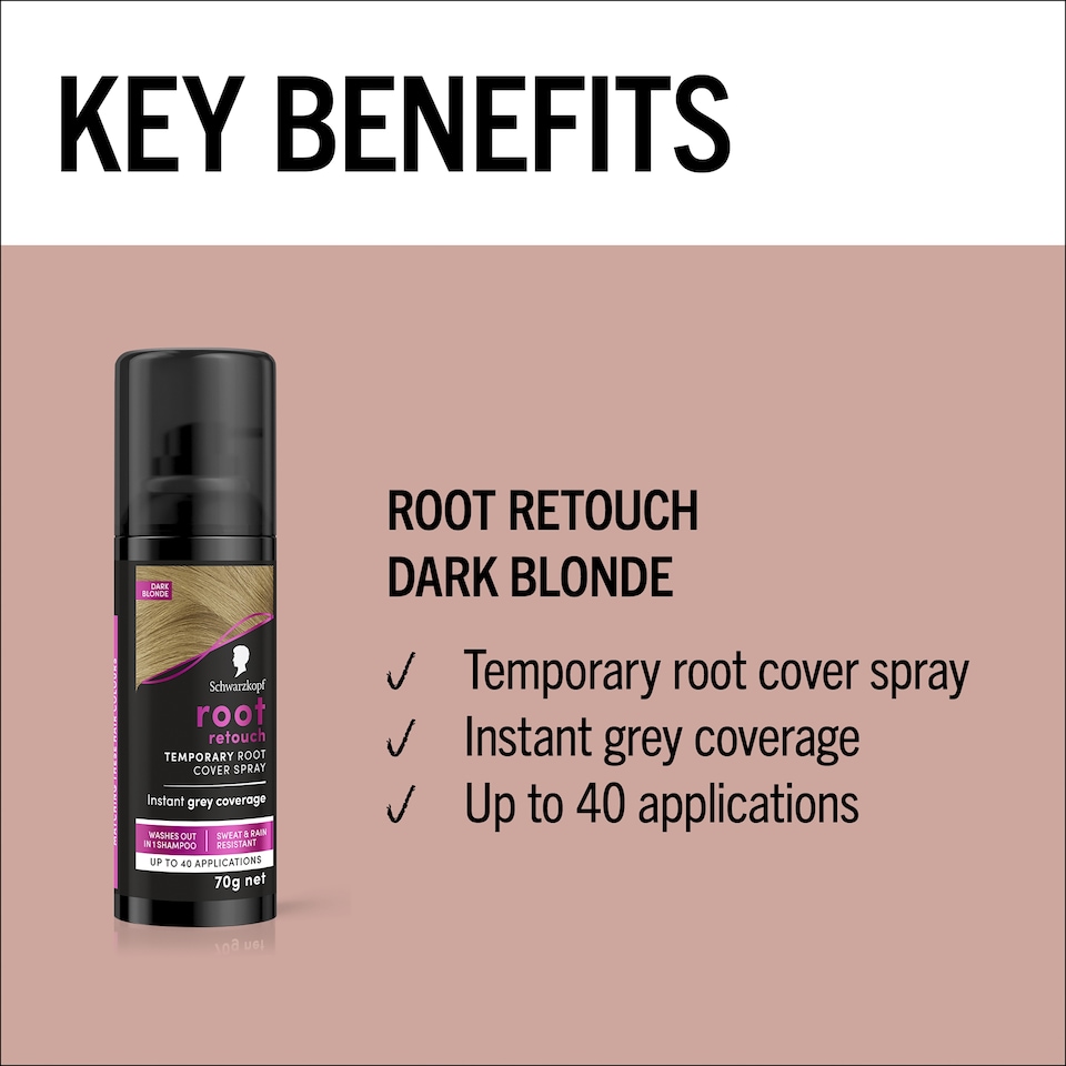 image 1 of Schwarzkopf Root Retouch Spray Dark Blonde 120Ml