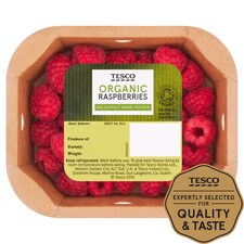 Tesco Organic Raspberries 150G