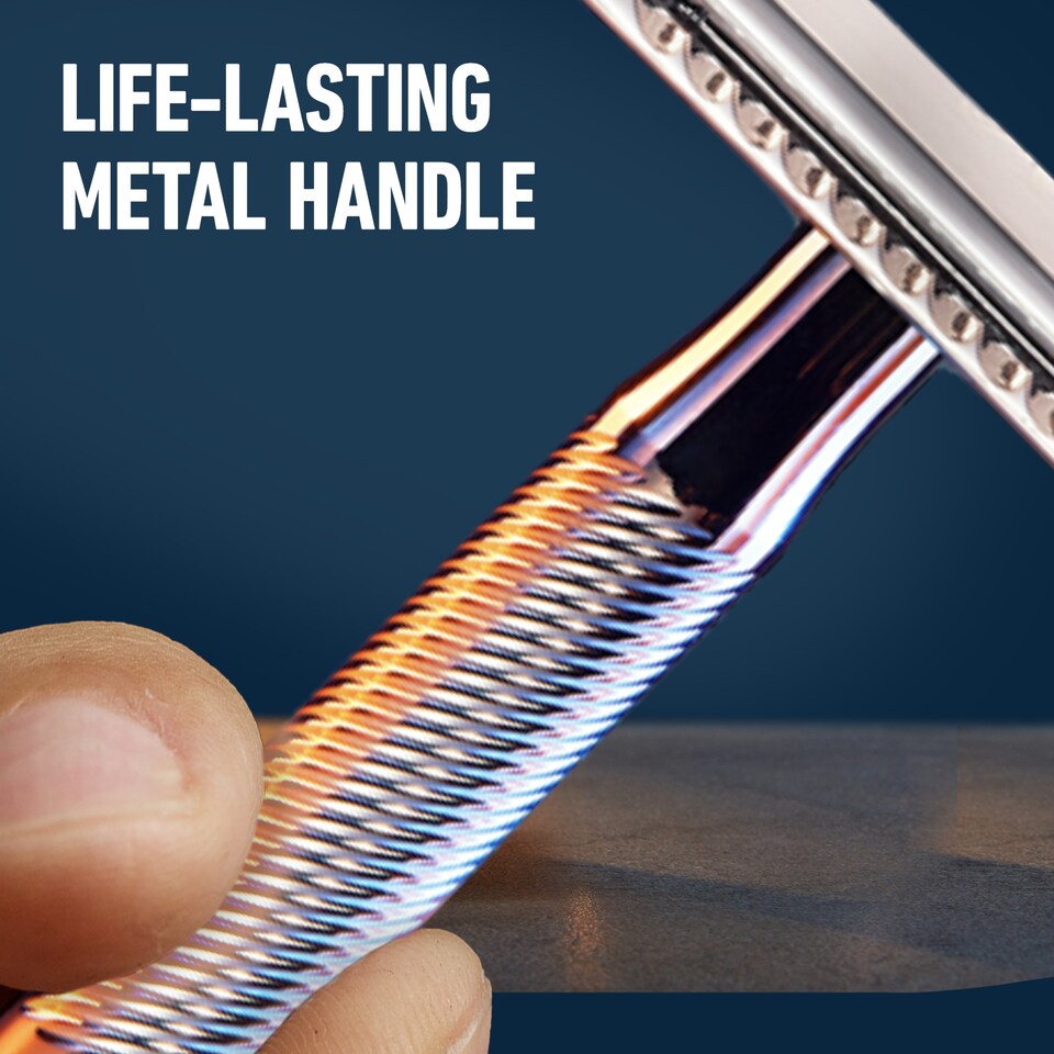 image 1 of King C Gillette Men's Double Edge Razor & 5 Razor Blade Refills