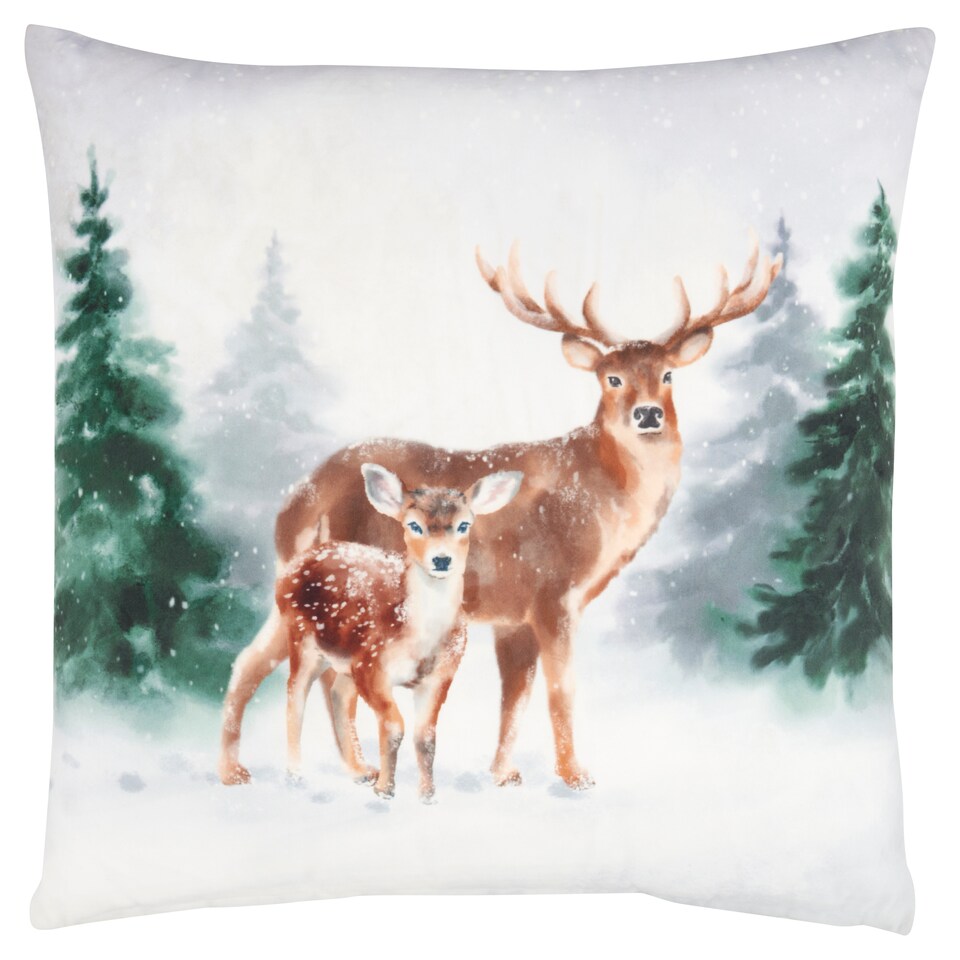 F&F Home Christmas Stag Cushion 
