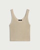 image 4 of The F&F Edit Metallic Knit Scoop Neck Vest in Gold