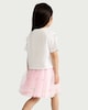 image 4 of F&F Girls 2-Piece Sequin Rainbow T-Shirt and Tulle Skirt Set in Pink