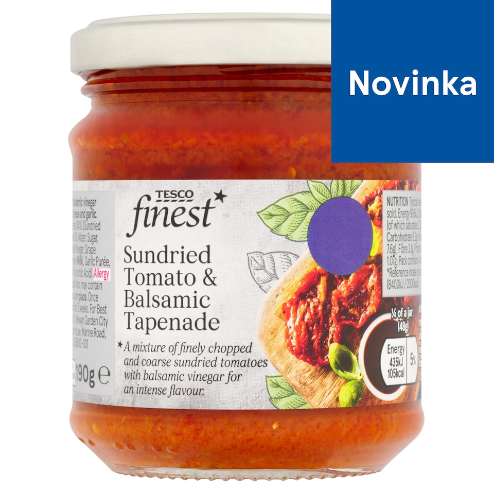 image 1 of Tesco Finest Sundried Tomato & Balsamic Tapenade 190 g