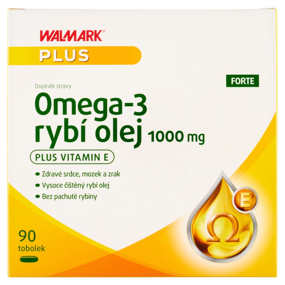 image 1 of Walmark Plus Forte Omega-3 Fish Oil 1000 mg Dietary Supplement 90 Capsules 114.6g
