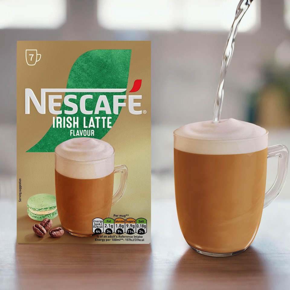 image 1 of Nescafe Irish Latte Instant Coffee Sachets 7 x 19.8g