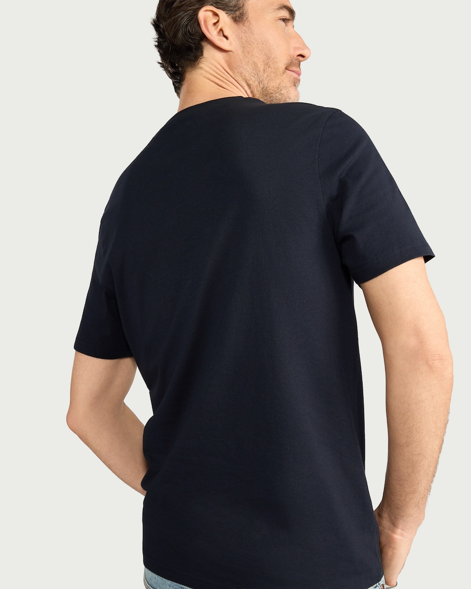 image 1 of F&F Pure Cotton T-Shirt in Navy