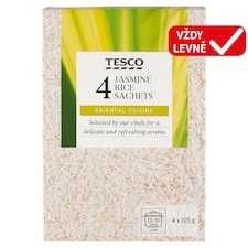 Tesco Jasmínová rýže dlouhozrnná loupaná ve varných sáčcích 4 x 125g (500g)