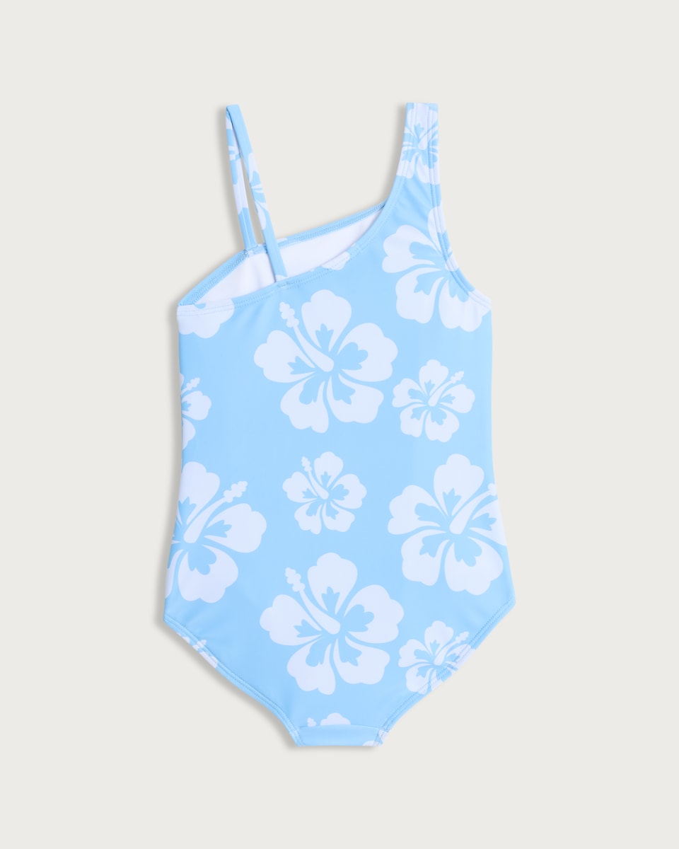 image 1 of Disney Stitch One Shoulder Swimsuit in Blue