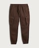 image 4 of F&F Cotton Rich Drawstring Cuffed Cargo Trousers in Brown