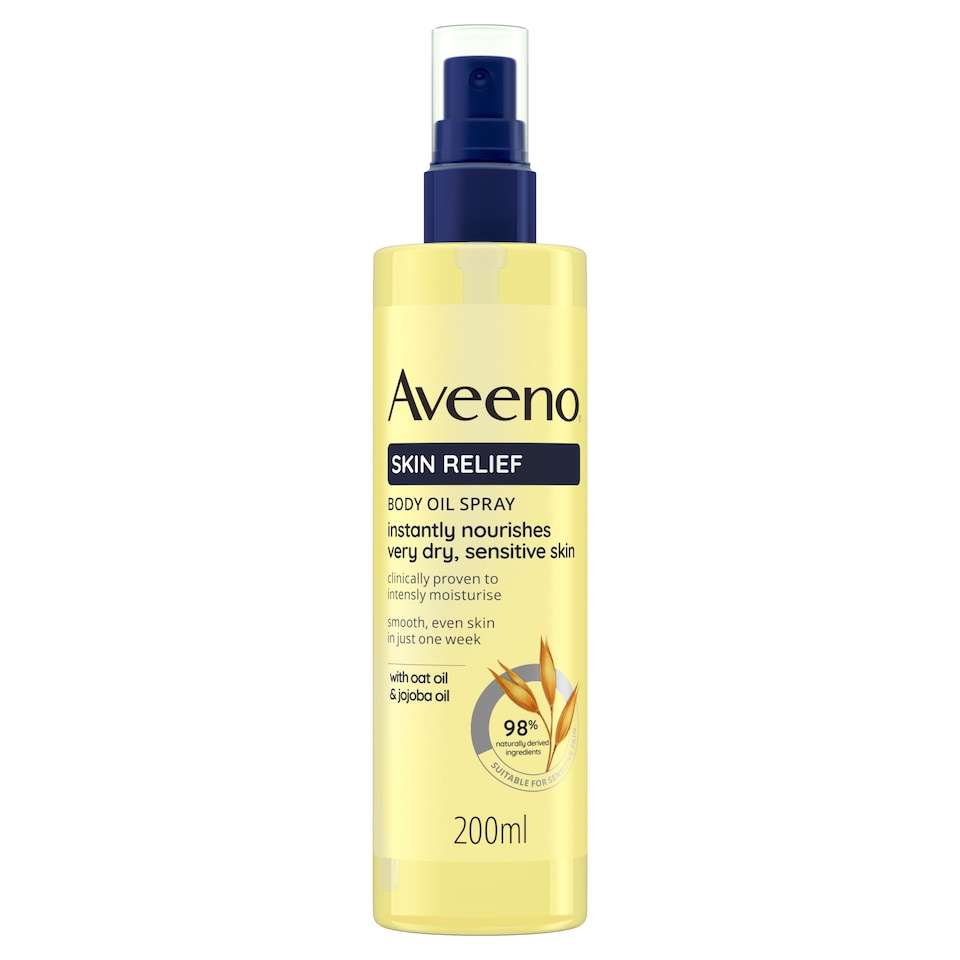 image 1 of Aveeno Skin Relief Body Oil Spray Moisturiser for Sensitive Skin 200ml