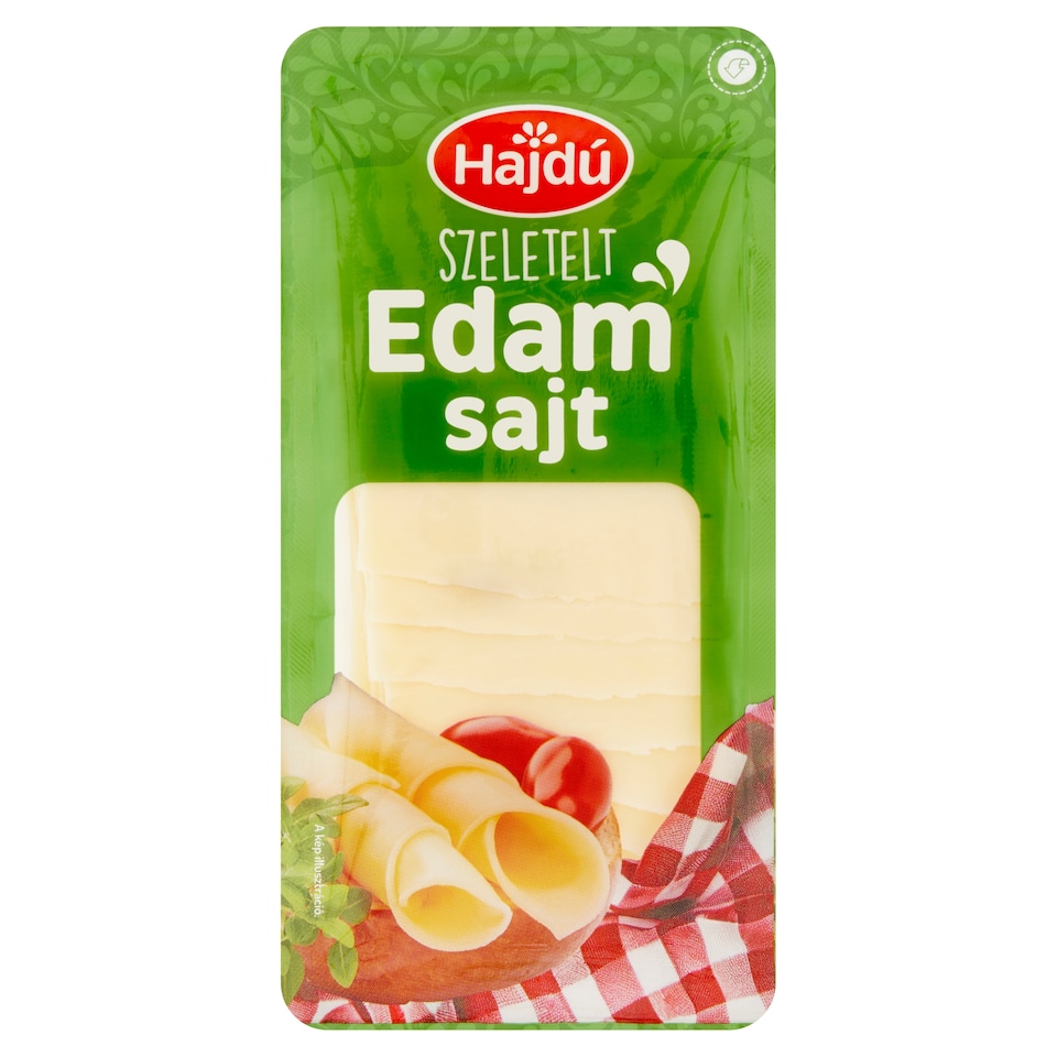 Hajdú félzsíros, félkemény, szeletelt Edam sajt 100 g  1. kép