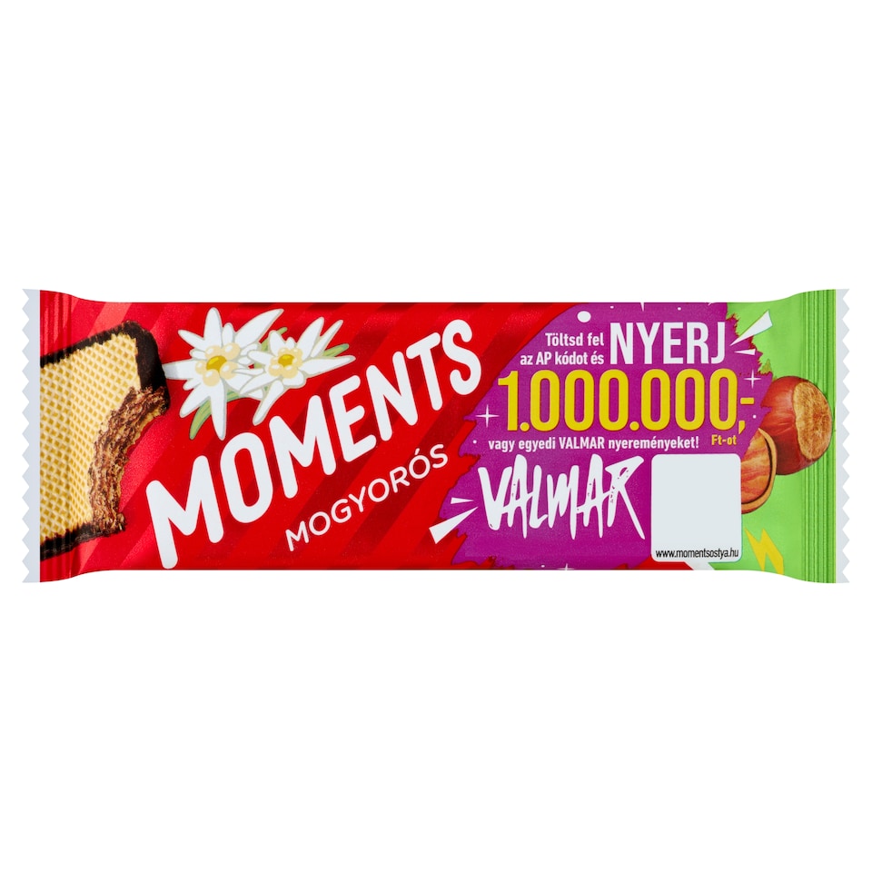 image 1 of Moments Cocoa Coated Crispy Wafers with Hazelnut Cream Filling 45 g