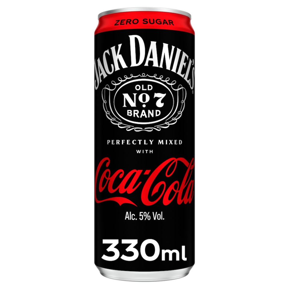 Jack Daniel's Whiskey & Coca-Cola Zero Sugar 330Ml