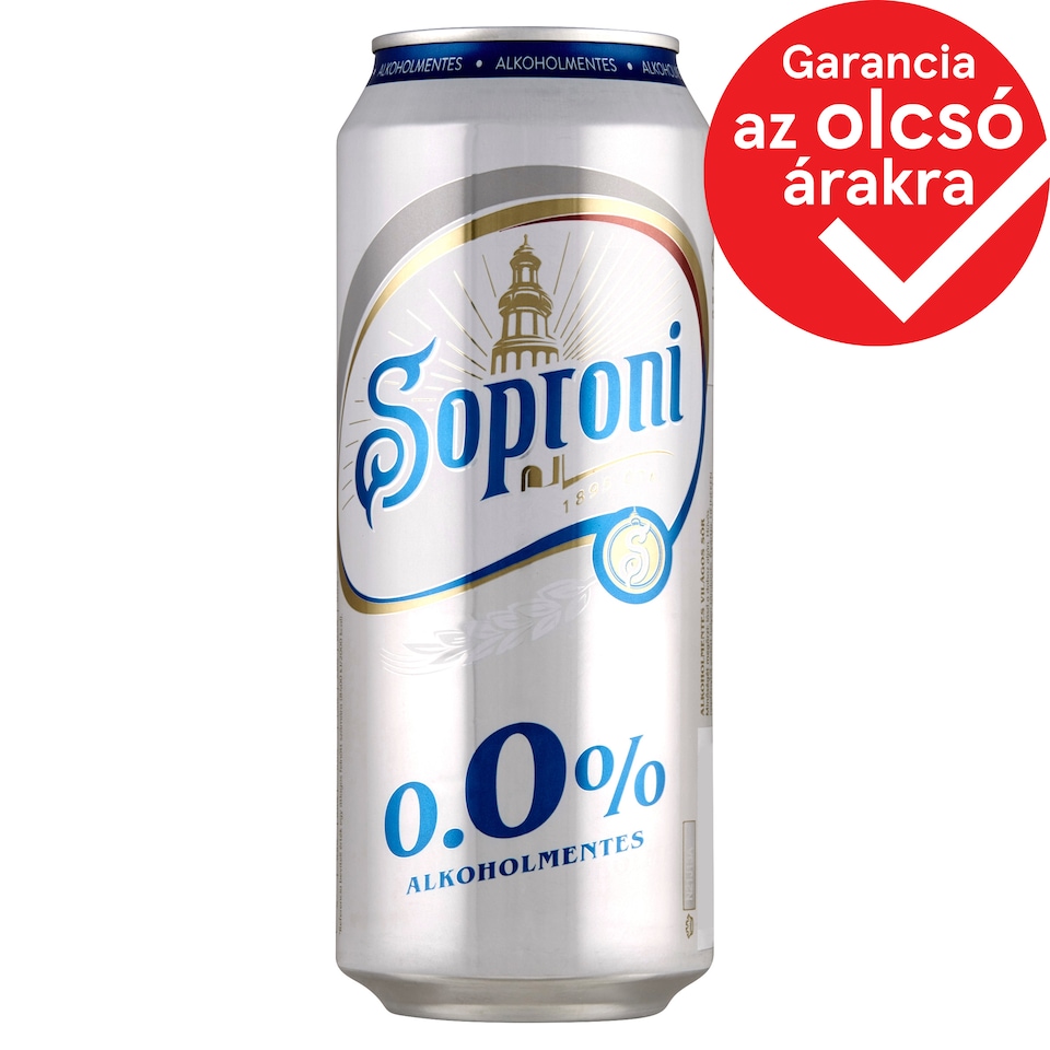 Soproni alkoholmentes világos sör 0,0% doboz 0,5 l