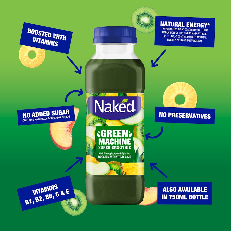 image 1 of Naked Green Machine Apple Banana Smoothie 300Ml