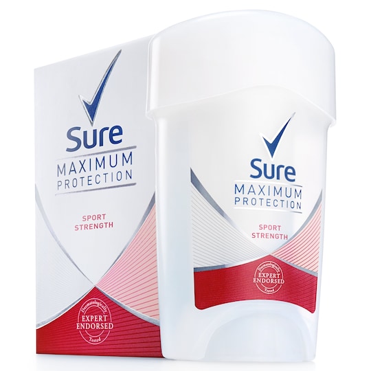 Sure Maximum Protection Sport Strength Cream Antiperspirant Deodorant 45Ml Tesco Groceries