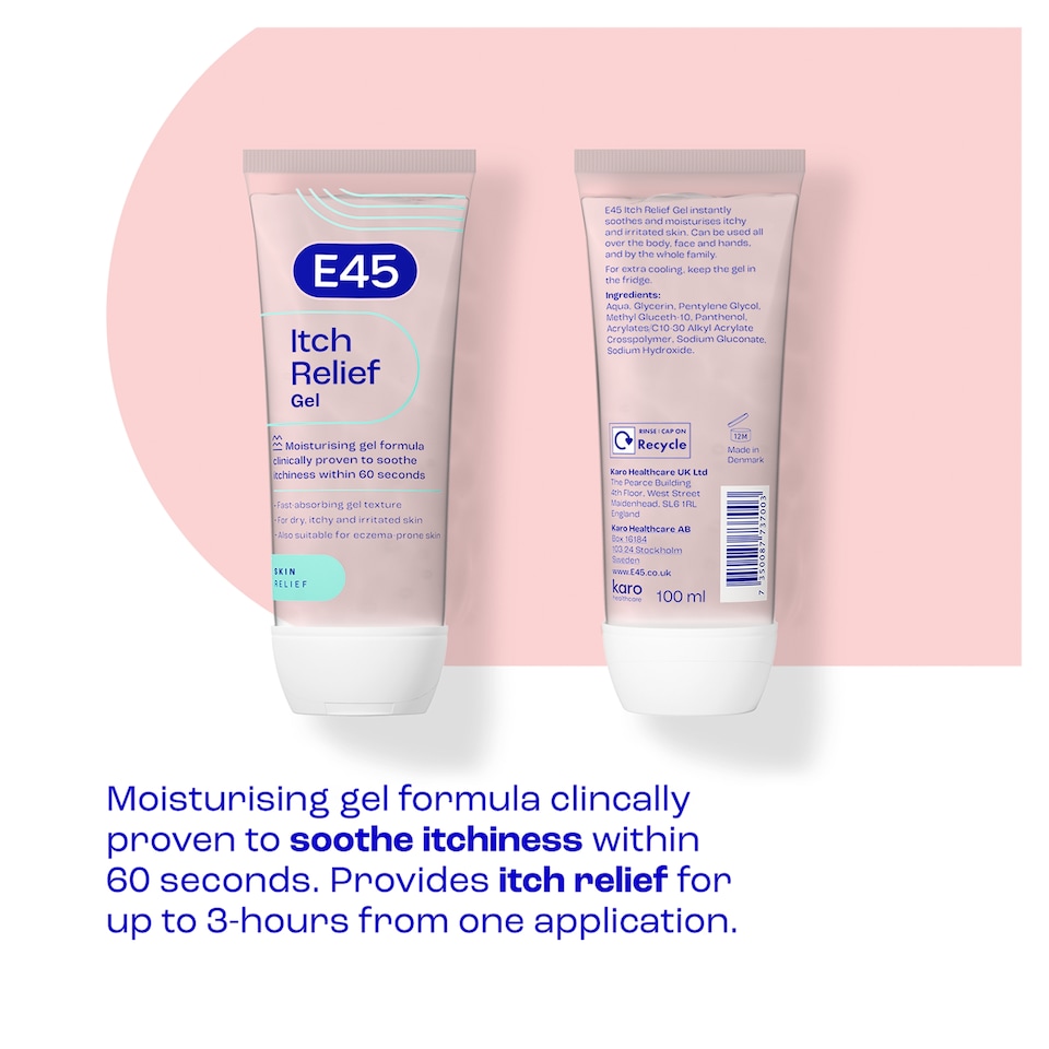 image 1 of E45 Itch Relief Gel Moisturiser for Irritated & Dry Skin 100ml