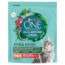 Purina One DualNature Sterilized Complete Pet Food for Cats with Beef 750 g