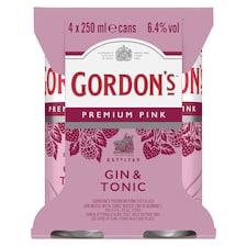 Gordon's Premium Pink Gin And Tonic 4X250ml