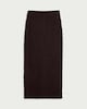 image 4 of F&F Textured Split Hem Co-ord Maxi Skirt in Brown
