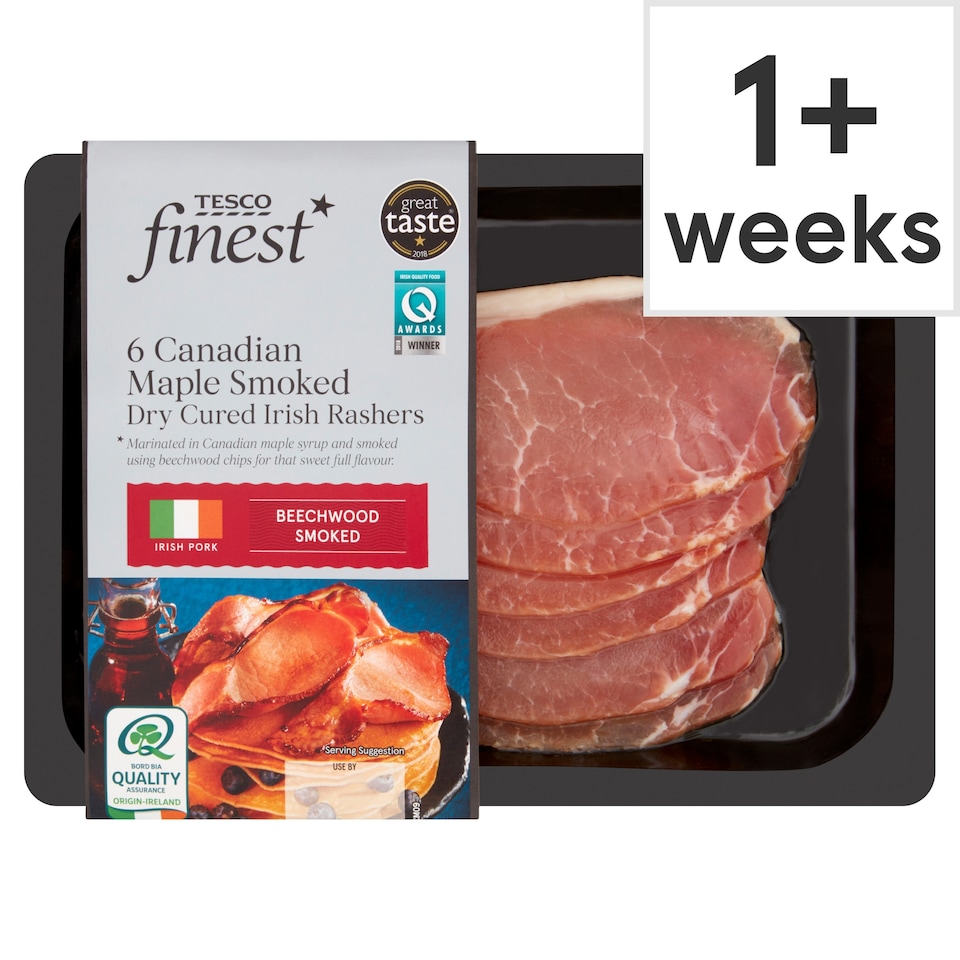 Tesco Finest Irish Canadian Maple Rashers 240G