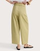 image 3 of F&F Pure Cotton Barrel Leg Belted Trousers in Green