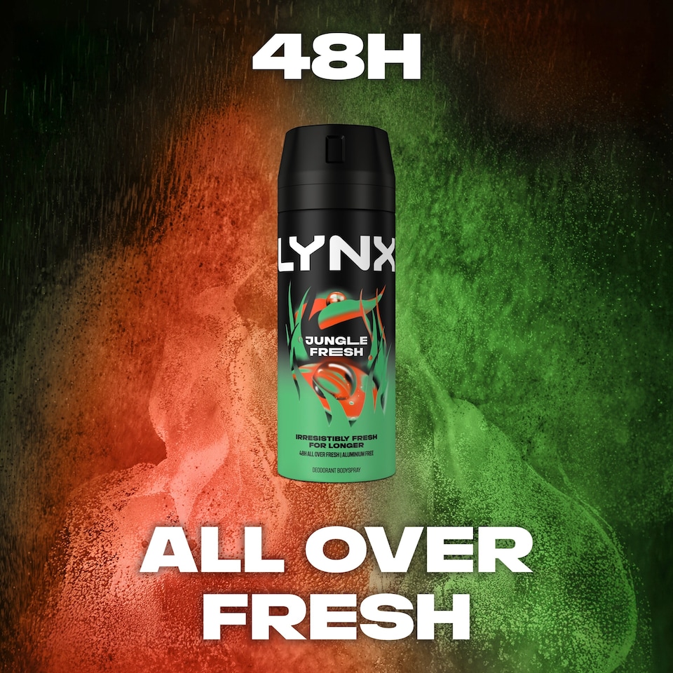 image 1 of Lynx Jungle Fresh 48h Deodorant Bodyspray for Men 150ml