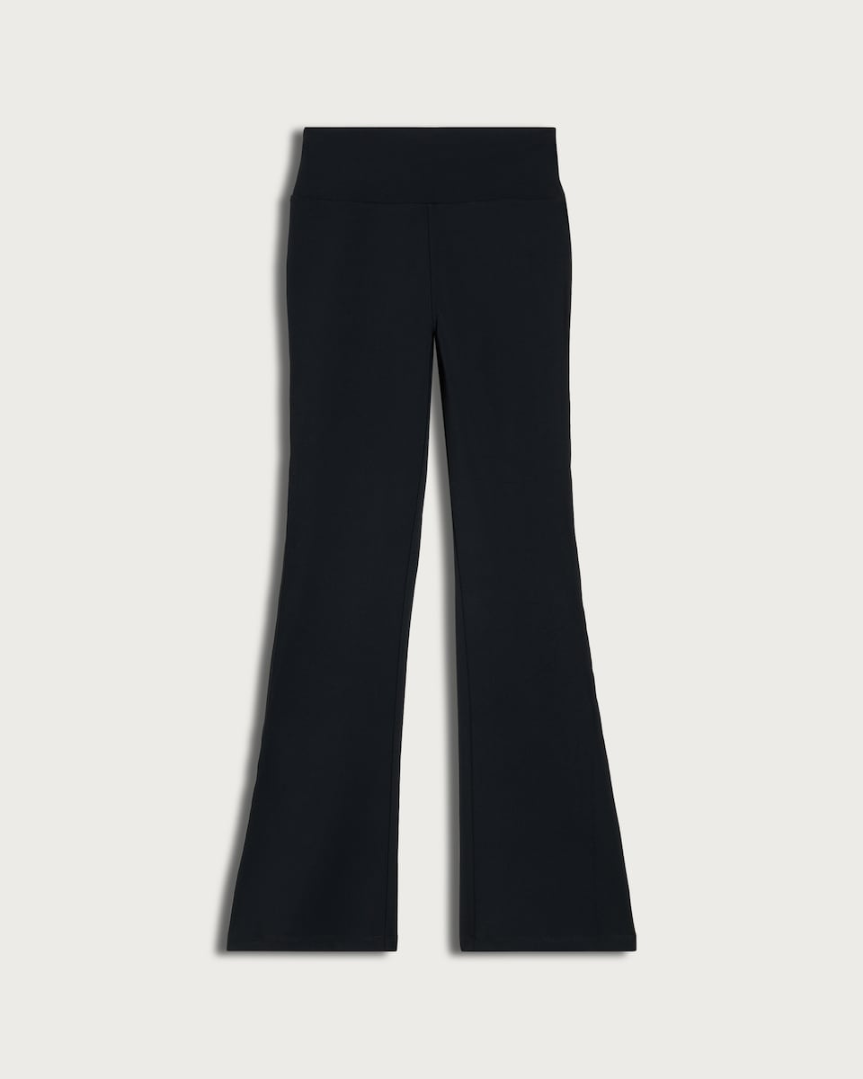 image 1 of F&F Active ULTRASTRETCH High Waisted Flared Leggings in Black